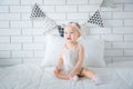 Cute crawlin ggirl baby Royalty Free Stock Photo